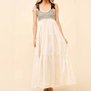 Elegant Cream Maxi Dress